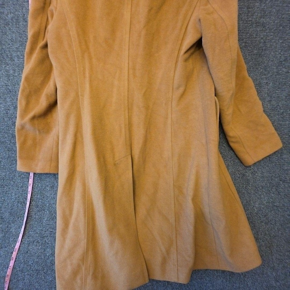 Banana Republic Coat Womens L Brown Wool Single Breasted Overcoat Lined Twill - Picture 11 of 14